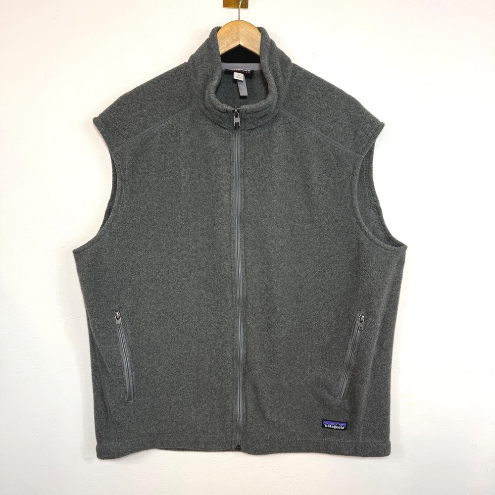 Patagonia Synchilla Fleece Vest Mens XL Gray Full Zip Gorpcore Outdoor Hiking